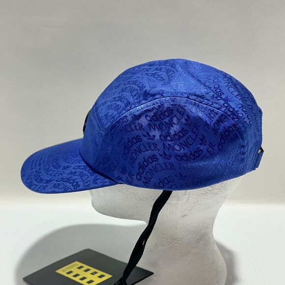Moncler X Adidas Originals Baseball Cap OS Blue Jacquard Strapback Hat NWT #SYFH - Picture 10 of 15